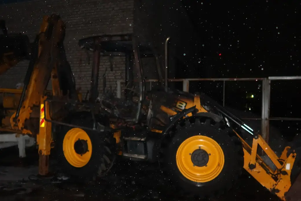 01.04.2022 г. Могилев. На улице Кулибина горел погрузчик