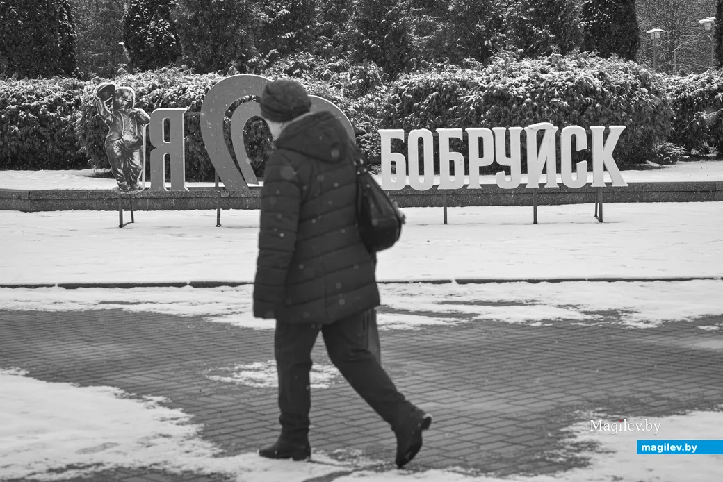 06.04.2022. Бобруйск. Снегопад 6 апреля 2022 года