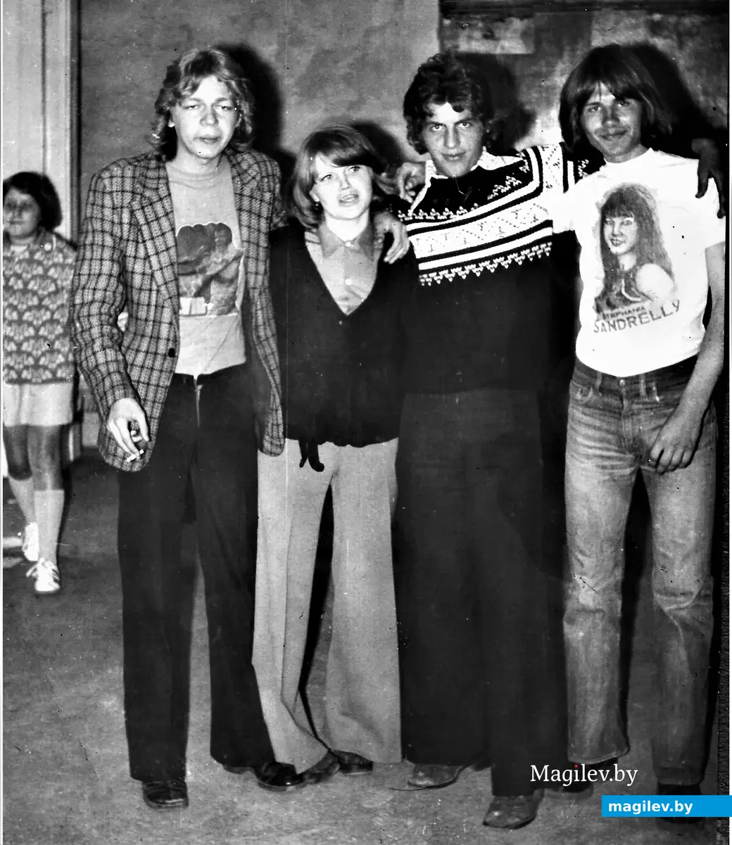 Сережа, Оля и два Саши. Могилев, 1977 год.