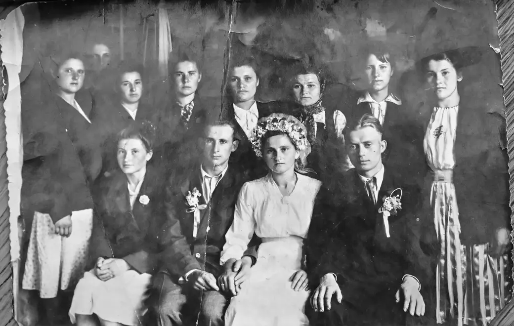 Свадьба родителей нашей героини, 1952 год.