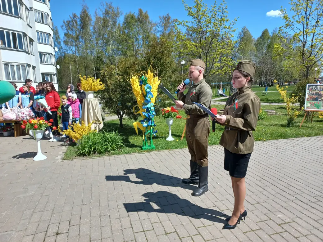 Могилев, площадка возле специального дома для ветеранов, престарелых и инвалидов, 9 мая 2022 года.