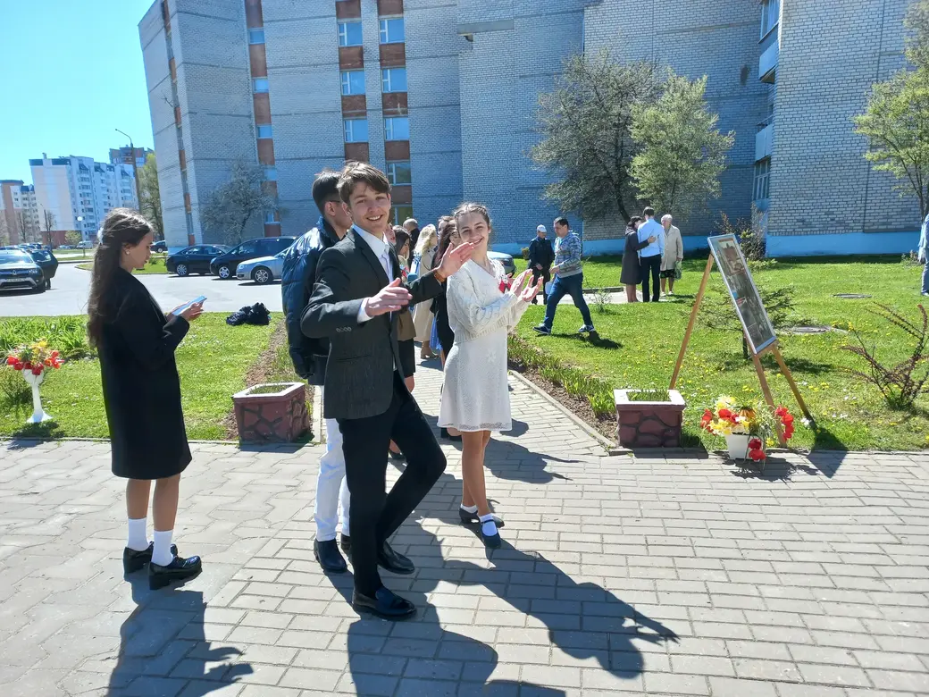 Могилев, площадка возле специального дома для ветеранов, престарелых и инвалидов, 9 мая 2022 года.