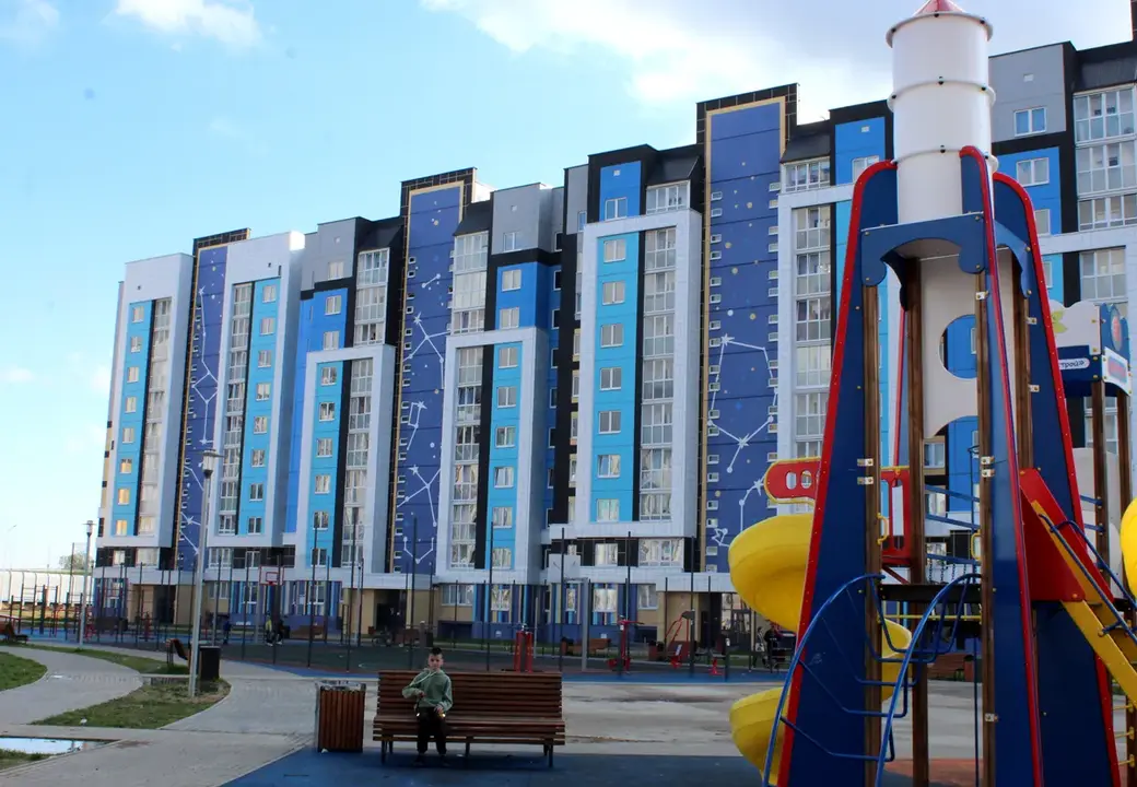 Май 2022 год. Новый микрорайон Могилева Спутник-2