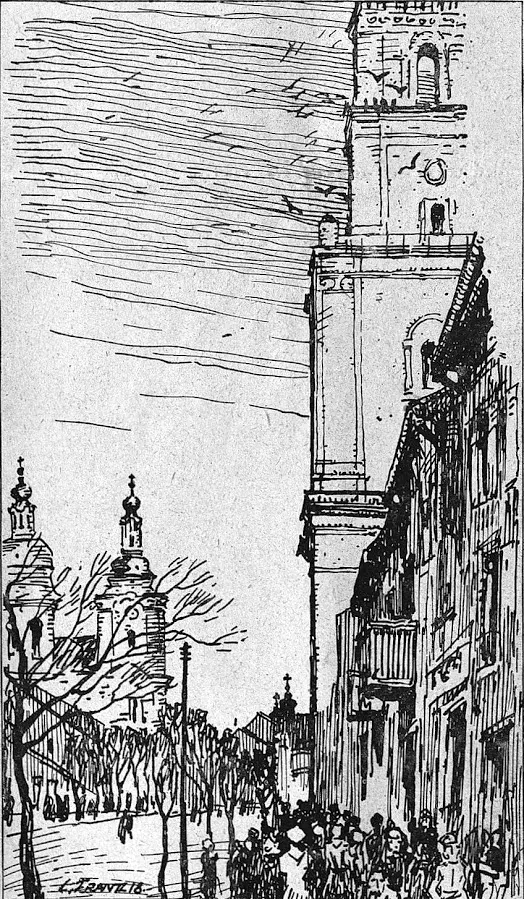 Пажарная каланча. Zeitung der 10. Armee, № 585, 01.06.1918. Магілёў. Фота з архіва Давіда Алега Лісоўскага