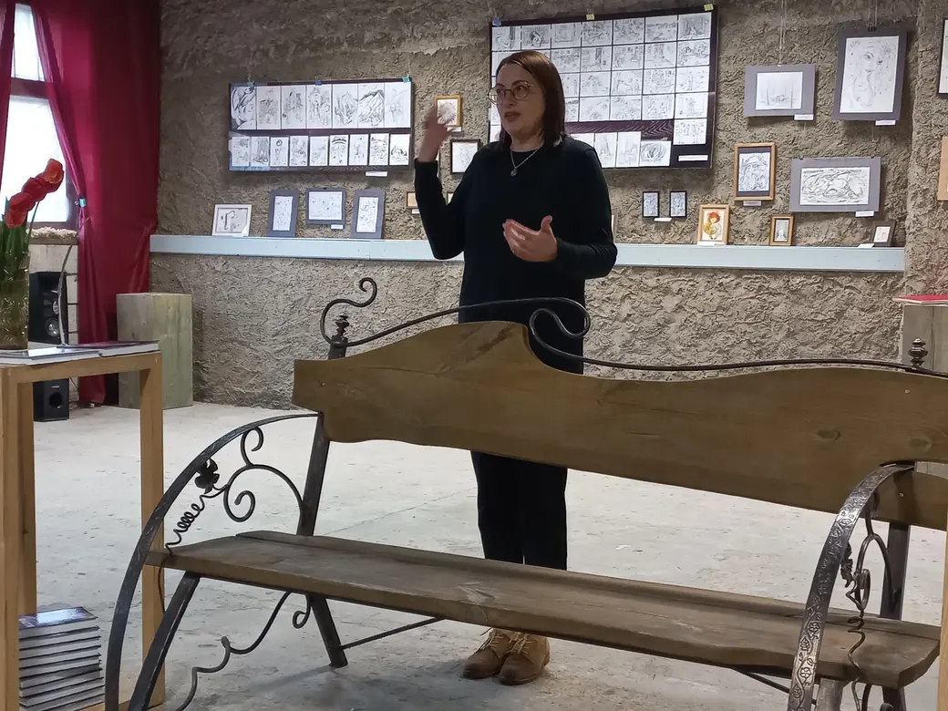 Оксана Красницкая рассказывает о своем творчестве. Галерея Андрея Воробьева, 13 мая 2022 года.