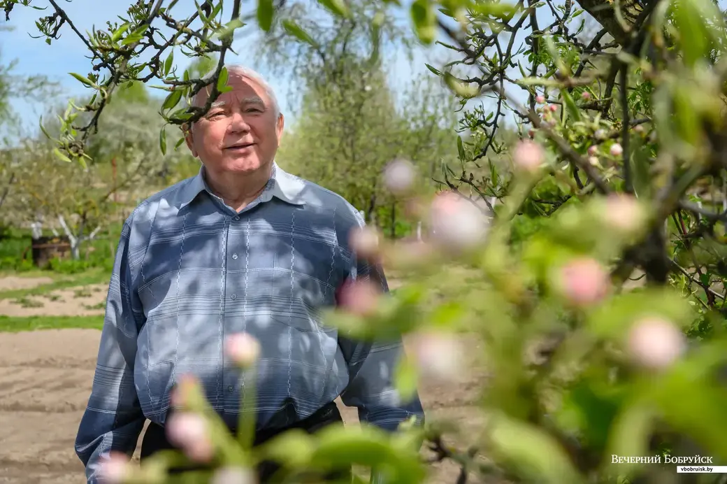 11.05.2022. Телушский сельский Совет. Евгений Михайлович и Валентина Александровна Демковы растят сад в деревне Телуша