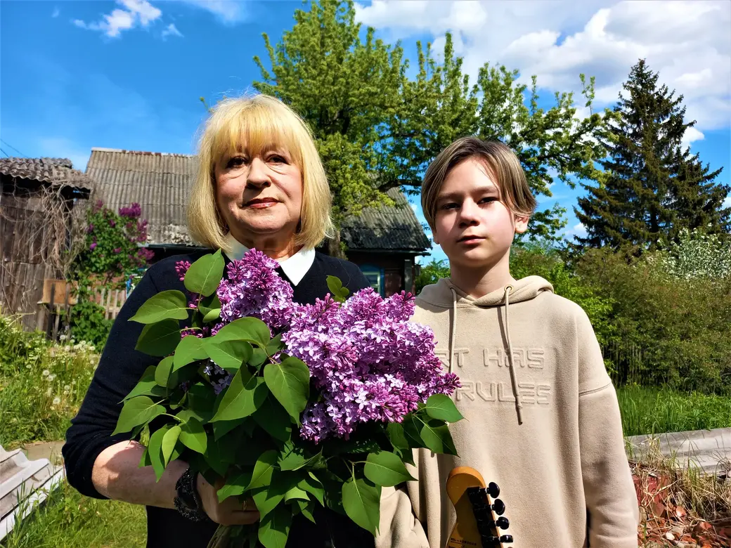 Людмила Каткова и ее внук Никита.