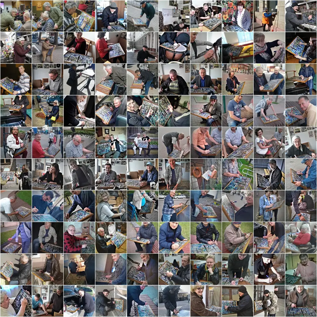 Первая сотня художников, участвовавших в написании уникальной картины «Не забывайте своих старых друзей!». Могилев 2020 год.