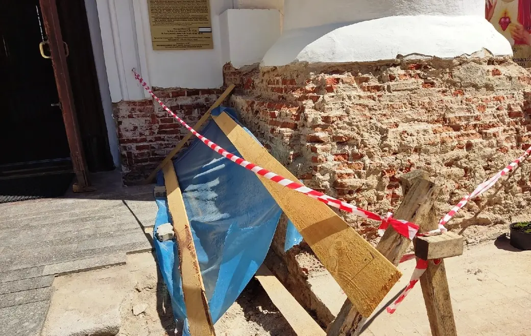 Магілёўскі касцёл агаліў свае падмуркі. Святы Станіслаў. 13.06.2022.