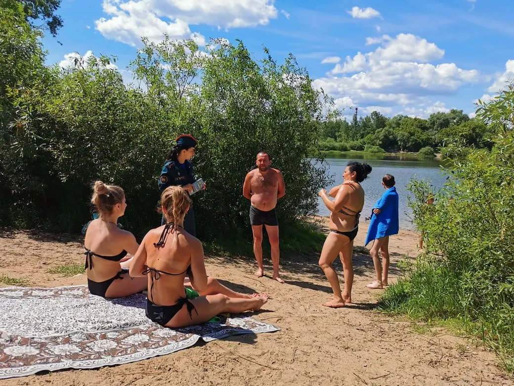 Могилевские спасатели провели рейды по городским пляжам. Июнь, 2022 г. Могилев