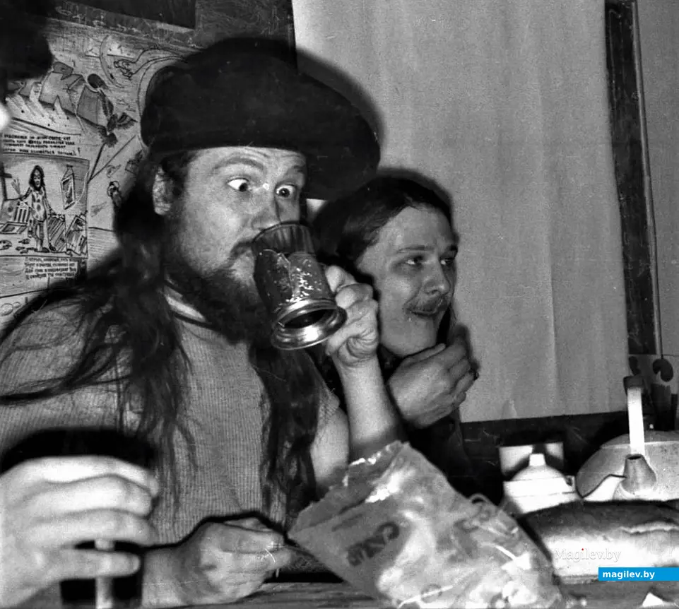 Павел Нырков (слева) и Серый. Могилев, 1970-е годы.
