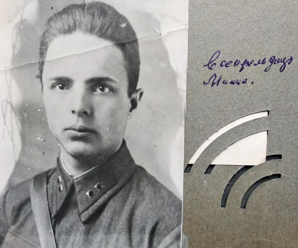 «Военфельдшер М(и/а)ша» – гласит подпись к этому фото из архива Владимира Дубровского.