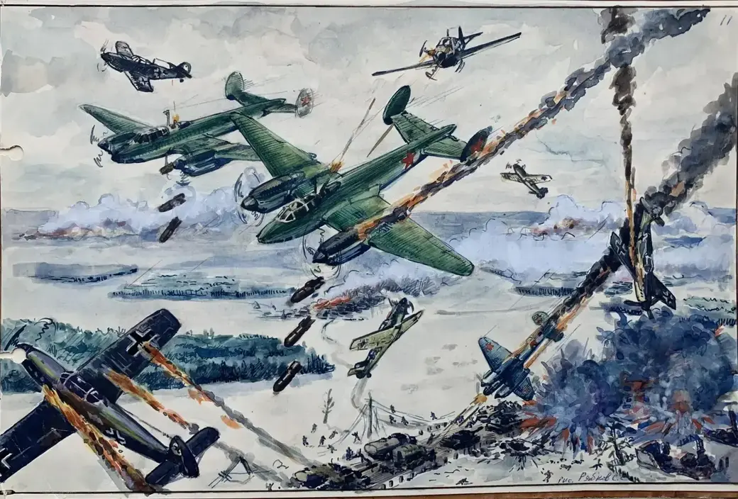 Рисунки художников-однополчан, собранные Сергеем Ефимовичем Рябковым в «Альбом из 45-го».