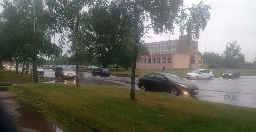 21.06.2022 г. На улице Симонова. Фото: телеграм-канал ДПС [Могилев] ГАИ