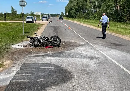 В Бобруйском районе мотоциклист попал в ДТП