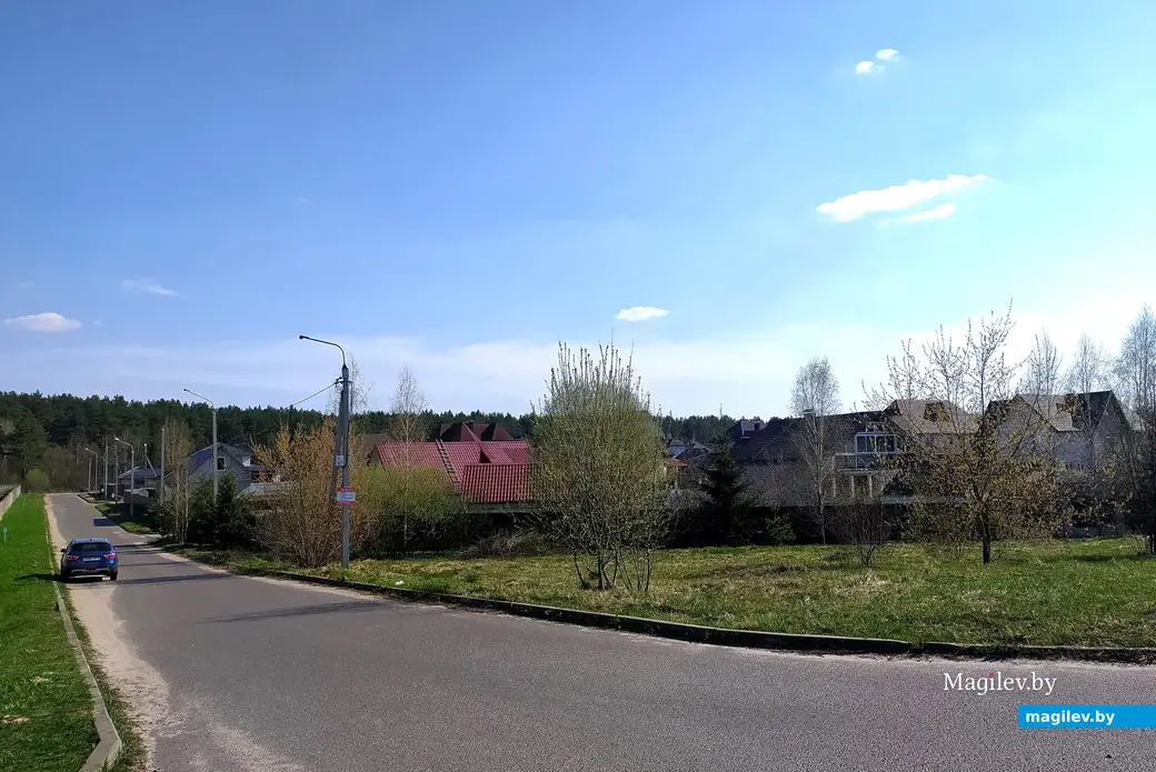 Частный сектор у Могилевского онкологического диспансера по ул. Павлова. Рядом лес. Могилев, ул. Академика Павлова, 21 апреля 2023 года.