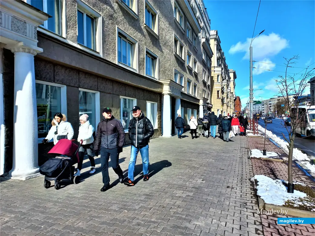 Выставка Игоря Богомазова «Весна» в окнах городской Центральной библиотеки имени Карла Маркса. Могилев, 12.03.2023 года.