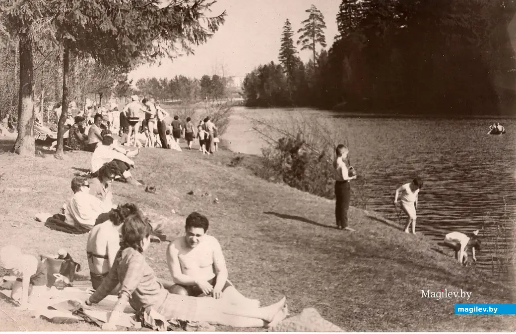 Отдых могилевчан в Печерском лесопарке. Могилев, начало 1970-х.