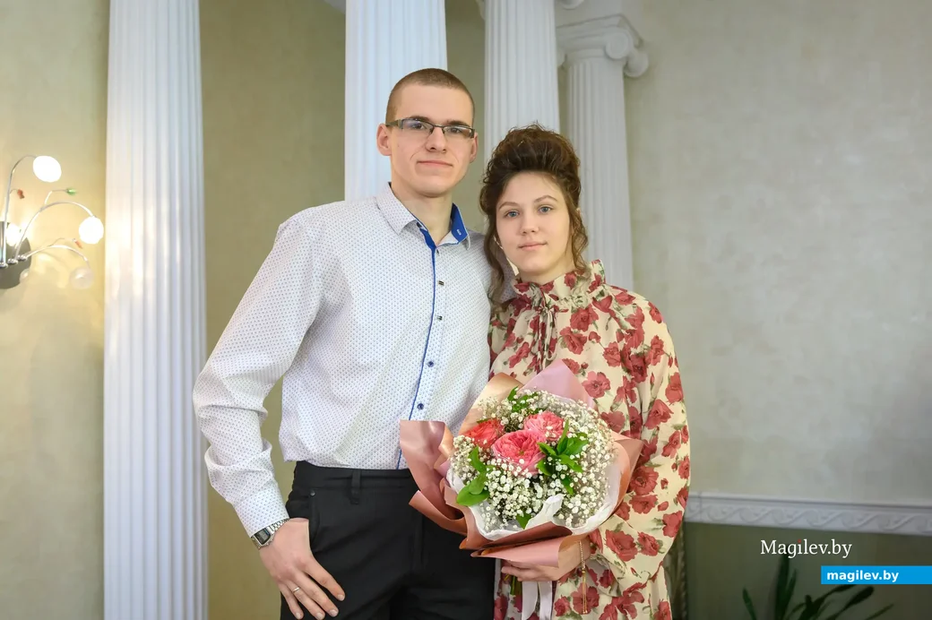 16.03.2023. Отдел ЗАГС Бобруйского горисполкома. Свадебная пара. Даниил и Валерия Граховские.