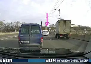 В Могилеве водитель сумел уйти от столкновения благодаря хорошей реакции