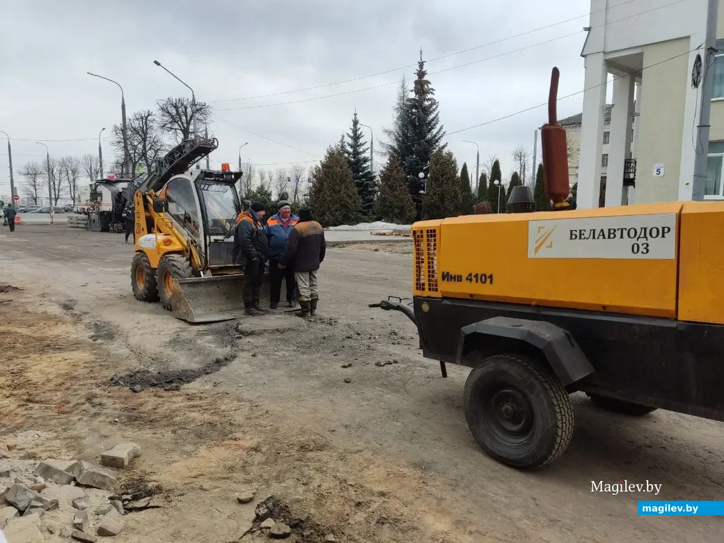 Капитальный ремонт улицы Комсомольская. Могилев, 20.03.2023 г