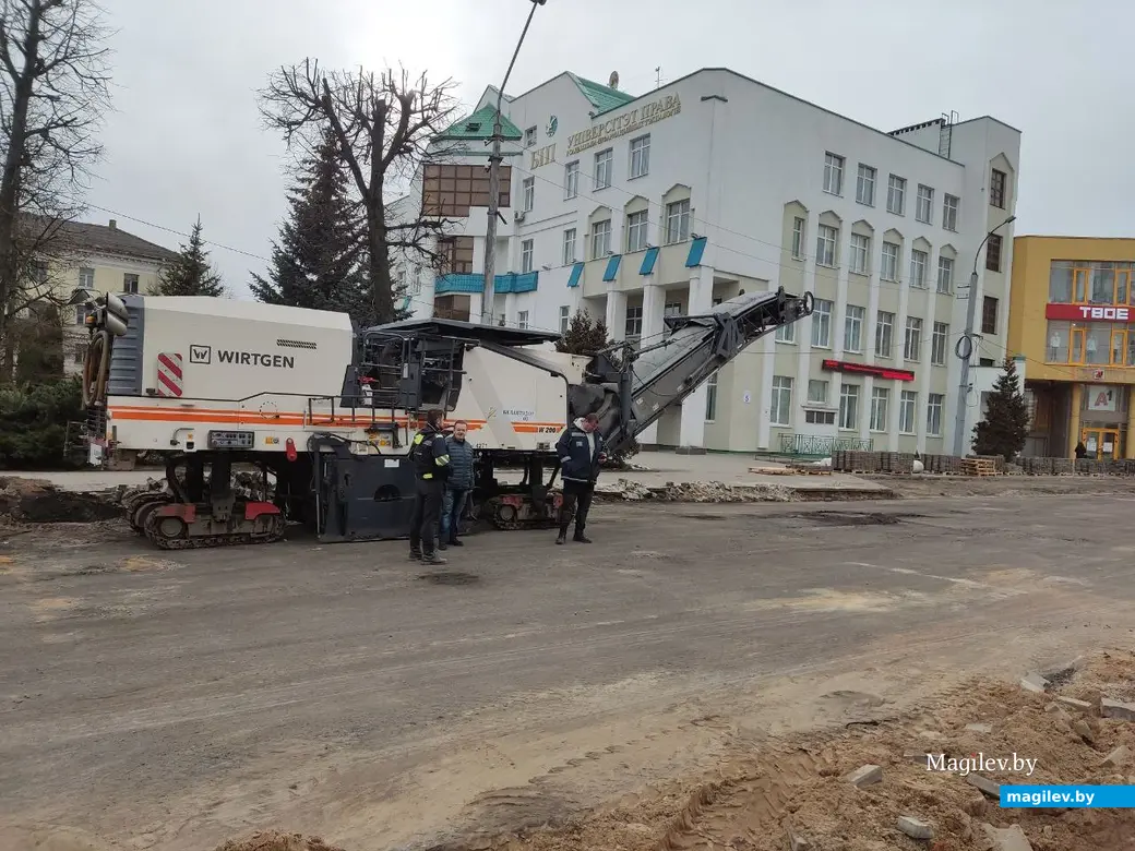 Капитальный ремонт улицы Комсомольская. Могилев, 20.03.2023 г