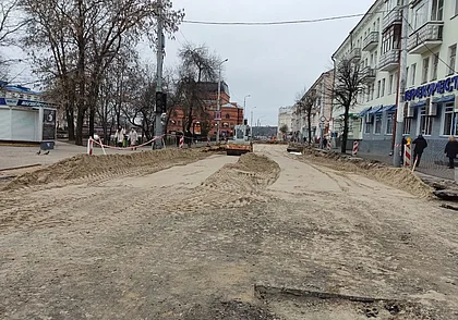 Что происходит на Комсомольской в Могилеве к концу первой недели капитального ремонта улицы