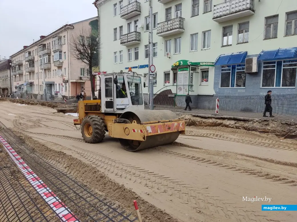 Капитальный ремонт улицы Комсомольская. Могилев, 20.03.2023 г