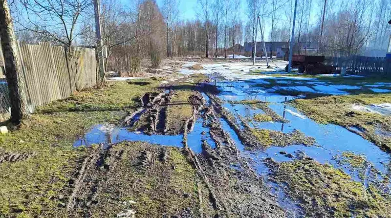 Деревня Большие Белевичи Могилевского района, март 2023 года. Фото читателя районной газеты «Прыдняпроўская ніва».