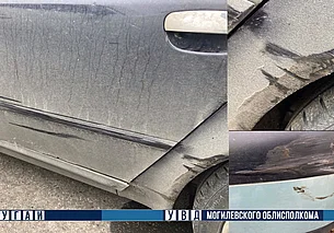 В Могилеве на парковке водитель повредила автомобиль и скрылась с места происшествия