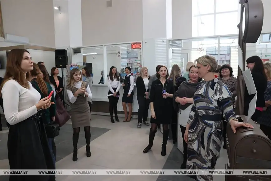 В Могилеве торжественно открыли обновленное отделение Главпочтамта. 23.03.2023 г. Фото: БЕЛТА