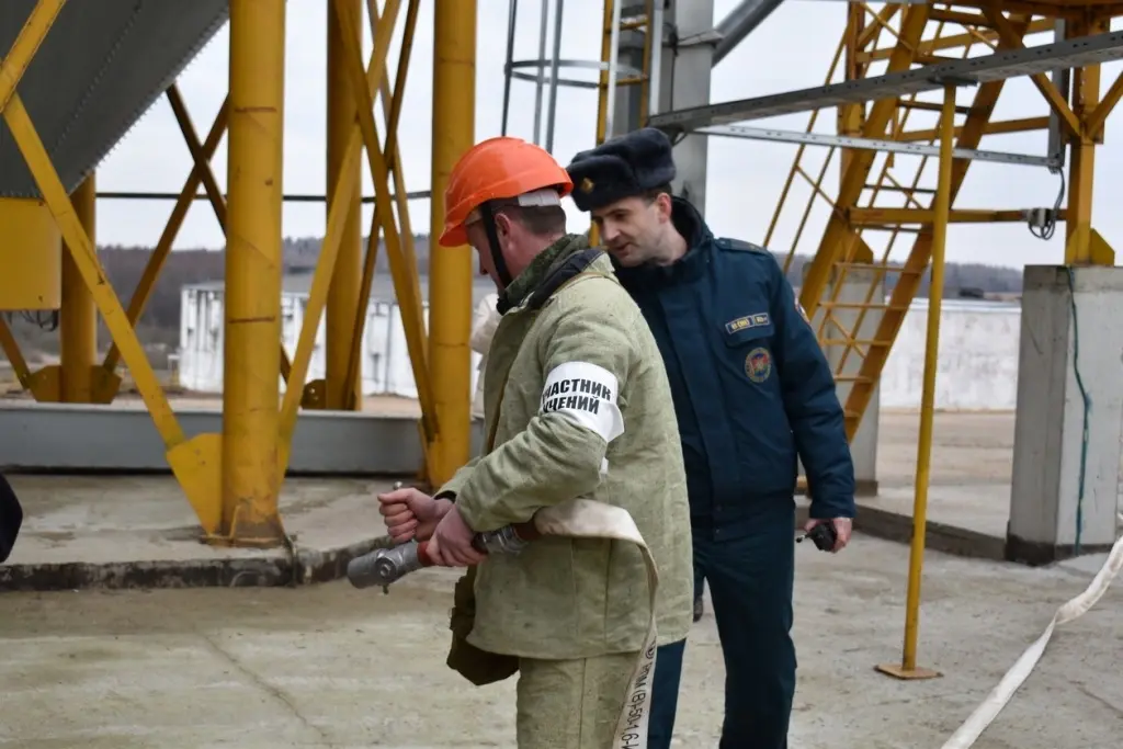 В филиале «Вендорож» РУП «Могилевэнерго» 23 марта прошли учения по ликвидации условного пожара. Могилевский районо, 23.03.2023 г. Фото: mogilev.energo.by
