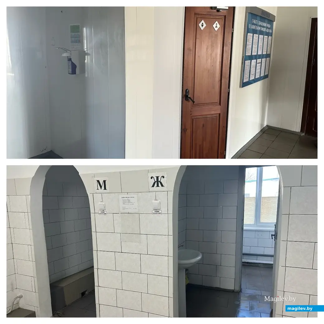 Санузел традиционно разделен на «М» и «Ж». Столовая «Горэлектротранспорта», Могилев, 24.03.2023 г.