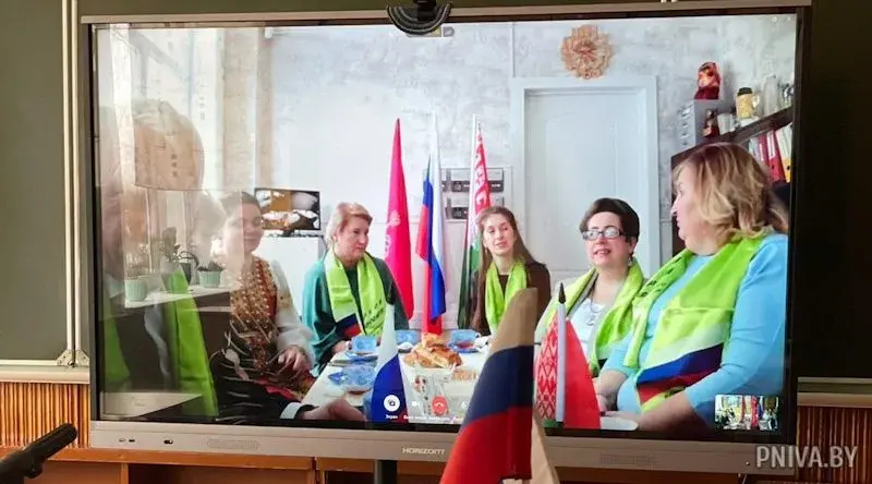Онлайн-встреча между Могилевским районом и Калининским районом города Санкт-Петербург. Фото: pniva.by