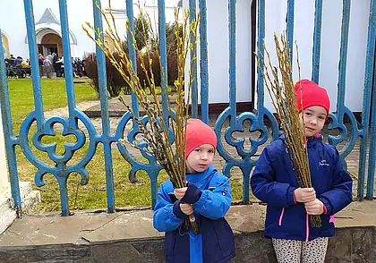 Вербное воскресенье в Могилеве. Фоторепортаж из собора Трех Святителей