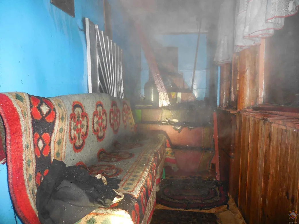 Деревня Ломы, Бобруйский район, 08.04.2023 г. Фото: Могилевское областное управление МЧС.