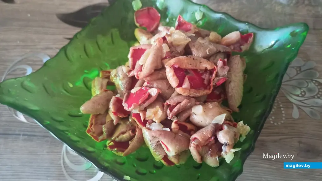 Так выглядят саркосцифы в жареном виде.