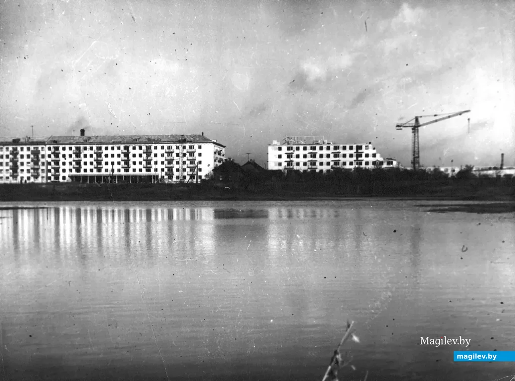 Бобруйск, 1965 г. Строящиеся жилые дома в районе кинотеатра «Мир». Фото из фондов Бобруйского