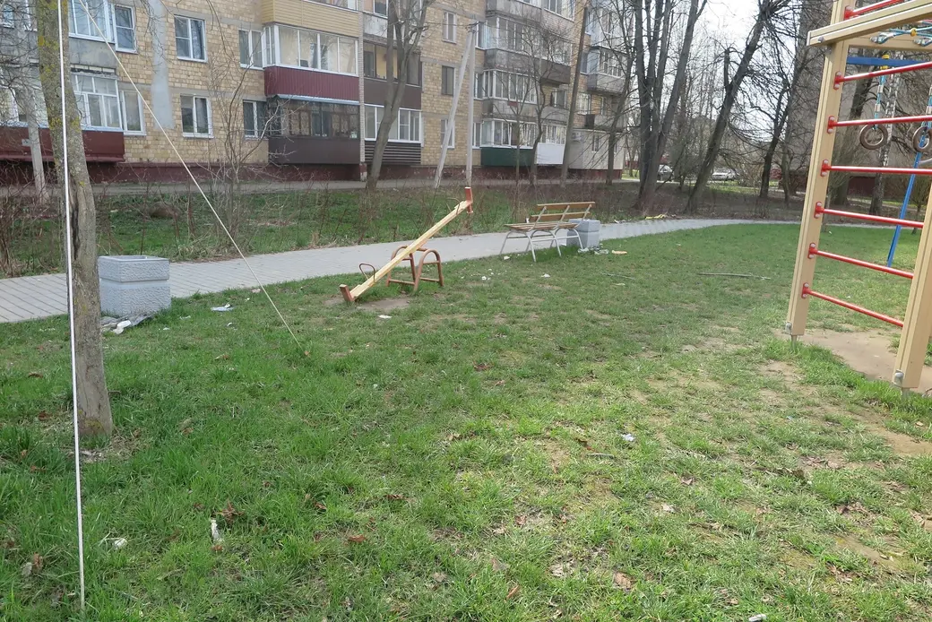 12 апреля 2023 г. Могилев, пр.Мира. Так площадка выглядела месяц назад.