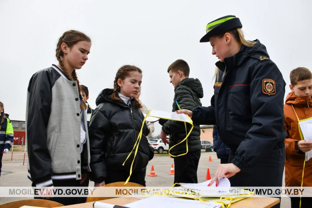 Финал областного конкурса отрядов ЮИД. Могилев, 14.04.2023 г. Фото: mogilev.mvd.gov.by