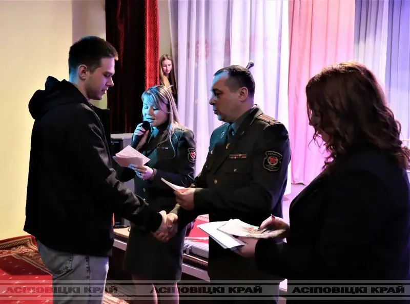 «День призывника» в Осиповичском районе. 18.04.2023 г. Фото: ТГ-канал «Асiповiцкi край»
