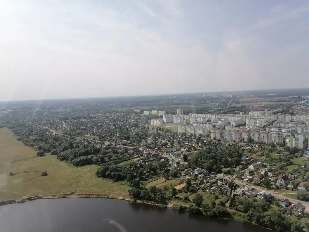 13 августа 2022 года над Бобруйском состоялся воздушный Крестный ход. Фото: Бобруйская епархия БПЦ.