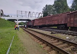 На станции Могилев-2 сошли с рельсов несколько вагонов грузового поезда