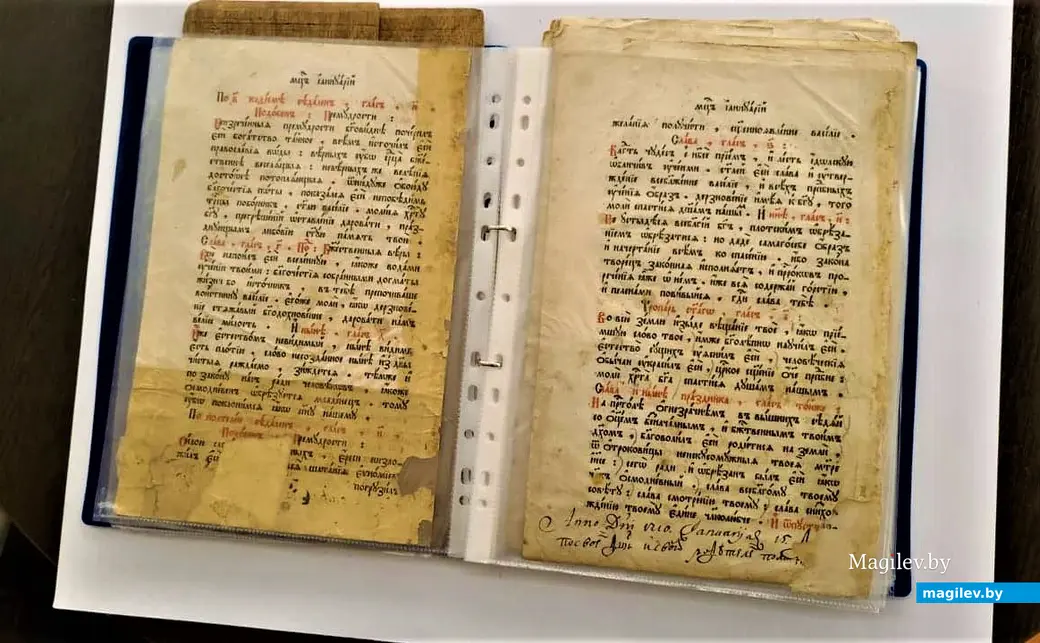 Страницы книги из Княжицкого храма.