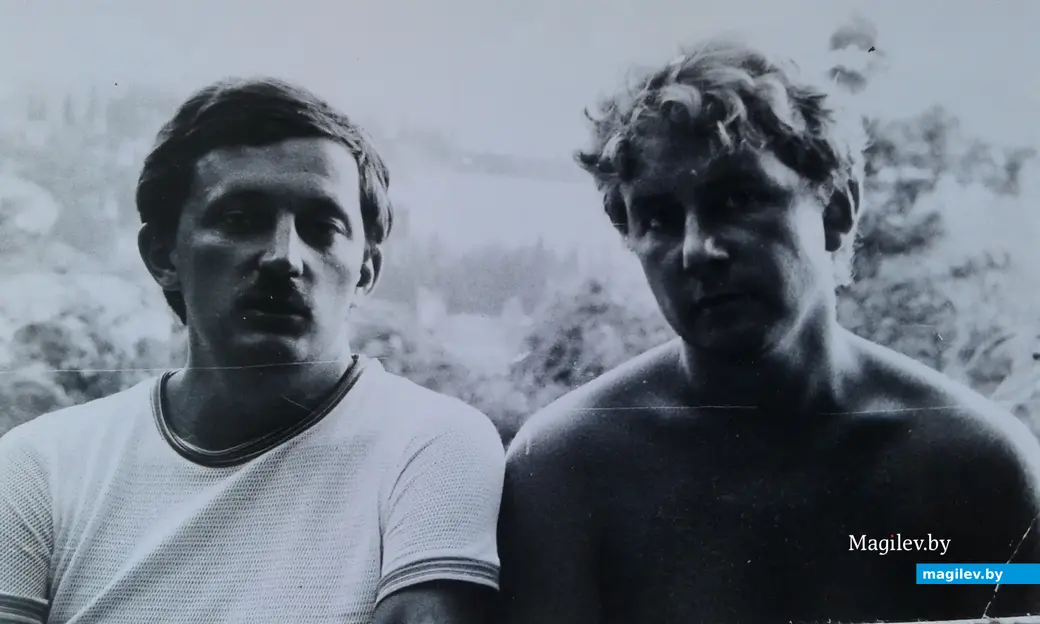 Усик (слева) и Шура Богинцев. Могилев, 1970-е годв.