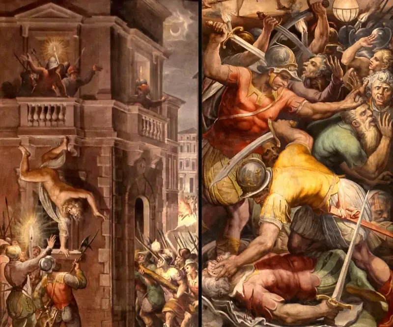 Варфаламееўская ноч, 24.08.2022. Фрагмент фрэскі. Знаходзіцца ў Луўры