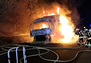 В Германии сгорела фура, за рулем которой был белорус