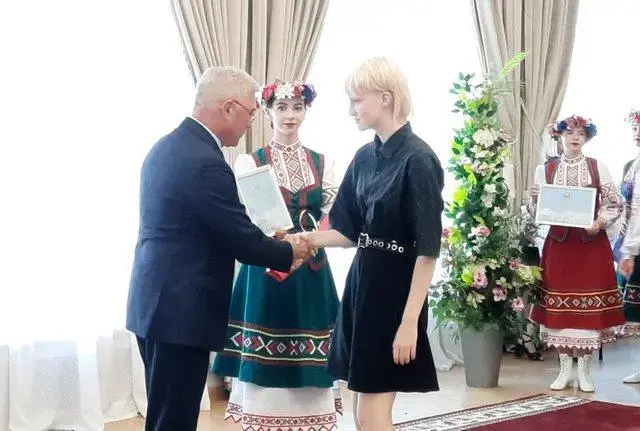 Церемония чествования победителей республиканских олимпиад по учебным предметам. Могилев, август, 2022 год. Фото Дарья Эверс.