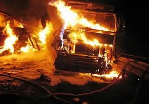 В Латвии заживо сгорел белорусский дальнобойщик