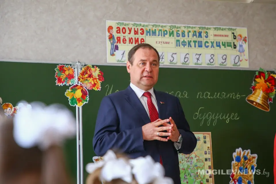 1 сентября в Вишовской средней школе Белыничского района.2022 год. Фото Мариам Табагари.